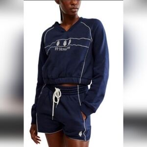 FREE PEOPLE SEEING DOUBLE SET IN MIDNIGHT NAVY / SZ: SMALL